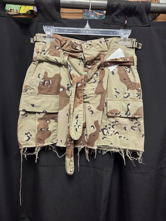 Re/Done Dresses & Skirts - Re/Done Beige Desert Camo Mini Skirt
